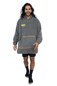 Jump Pocket MOD Gray Short Hoodie Blanket